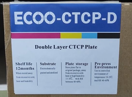 Placa Ctcp/UV de aluminio de doble capa resistente a los rayos UV para impresión en offset