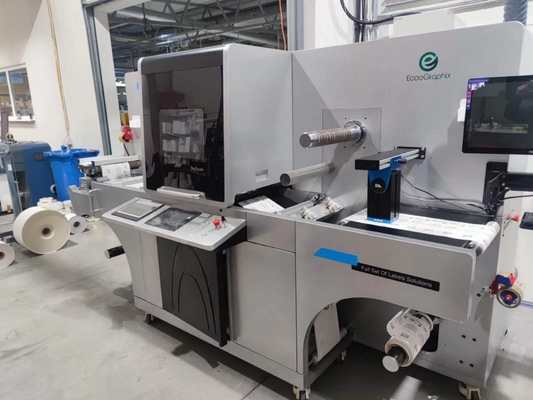 Máquina de impresión de etiquetas digitales para el estampado y el barnizado de etiquetas de papel de rodillo a rodillo