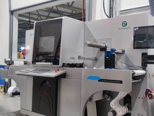 Máquina de impresión de etiquetas digitales para el estampado y el barnizado de etiquetas de papel de rodillo a rodillo