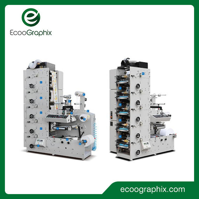 Máquina automática de impresión de etiquetas flexográficas de alta velocidad con una estación de corte por die