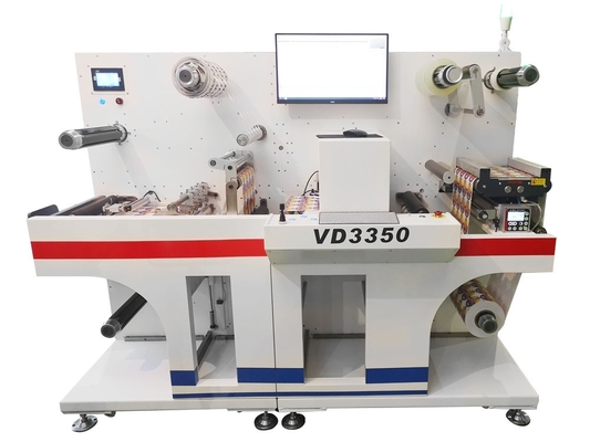 máquina que corta con tintas de la etiqueta de 330m m Digitaces con cubrir y laminar que rajan