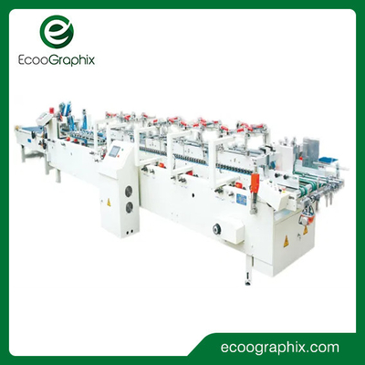 Máquina encoladora plegable automática de cartón Ecoographix para embalaje