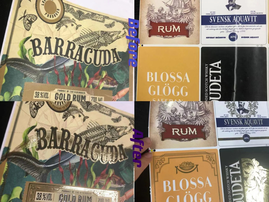 Mejorador de etiquetas digitales de estampado de papel frío automático y de barnizado