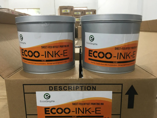 Tinta de impresión offset de hoja alimentada con solvente con área de color ancha con materiales de conexión