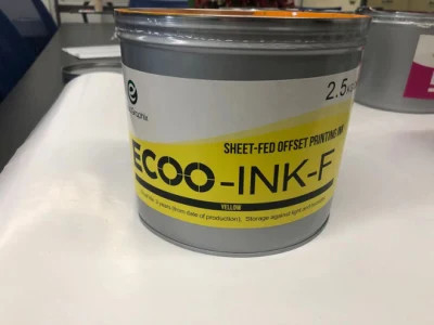 Tinta de impresión offset de hoja alimentada con solvente con área de color ancha con materiales de conexión