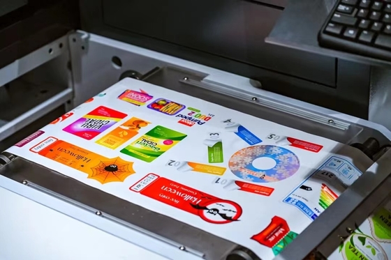 Impresora automática de inyección de tinta UV de etiqueta digital a todo color