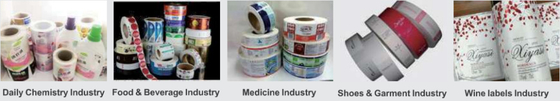 Máquina de impresión de etiquetas de inyección de tinta digital CMYK de alimentación de rollo a rollo para una operación fácil