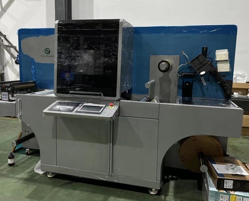 Máquina de estampado y barnizado de papel de rodillo a rodillo Impresora de mejora de etiquetas digitales