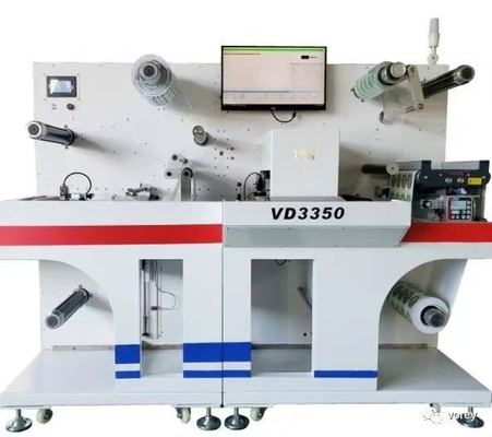 Máquina de corte de etiquetas digitales de rodillo a rodillo con opción de laminación 27 M/min
