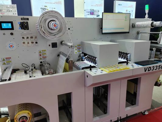 Cortador de láser digital de rollo a hoja con velocidad de corte máxima de 27 m/min y anchura de etiqueta máxima de 330 mm