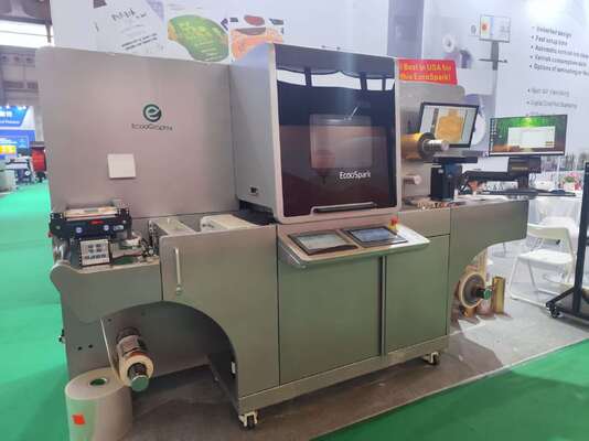 Máquina de impresión y estampado de lámina de barniz UV digital EcooSpark con impresión Braille
