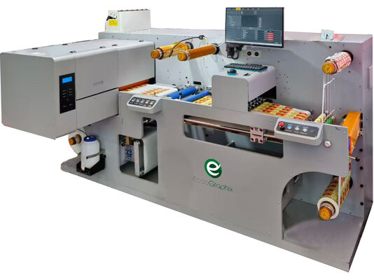 Máquina de impresión de etiquetas digitales con función de corte y laminación