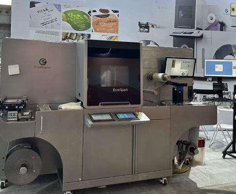 Impresora digital de inyección de tinta con estampado de lámina de barniz UV Velocidad de impresión máxima de 50 m/min Para embellecimiento de etiquetas