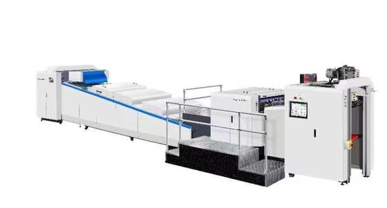 Máquina de barnizado UV de alta velocidad con 9500 hojas/hora, tamaño máximo de la hoja 730x1060 mm y cinta transportadora de teflón para el procesamiento del papel