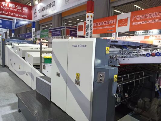 Máquina de barnizado UV de alta velocidad con 9500 hojas/hora, tamaño máximo de la hoja 730x1060 mm y cinta transportadora de teflón para el procesamiento del papel