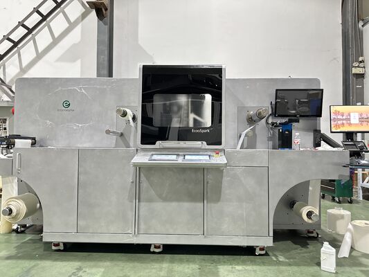 Impresora digital de inyección de tinta con estampado de lámina de barniz UV Velocidad de impresión máxima de 50 m/min Para embellecimiento de etiquetas