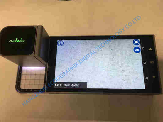 Densitómetro de placa de impresión CTP con pantalla táctil LCD HD 720p Android OS y análisis de puntos de microimagen HD en tiempo real