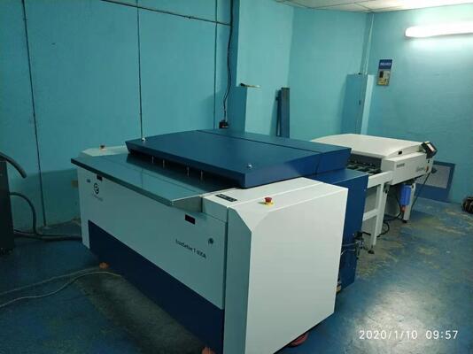 Computadora de 256 canales para impresión en offset, máquina CTP de placa térmica, 55 placas por hora y carga automática de placas, puntos cuadrados
