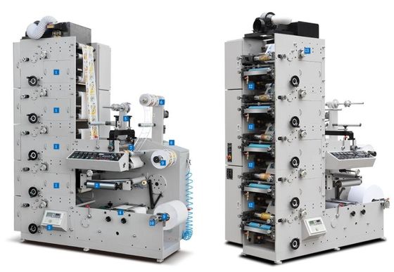 impresora adhesiva de la etiqueta ULTRAVIOLETA de 6Colors 60m/Min Flexo