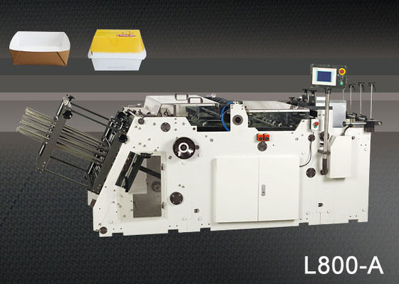 Cartón de la máquina de la fabricación de cajas del papel de comida inmediata que erige la máquina