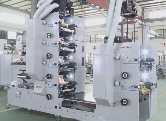 Impresora automática de etiquetas UV Flexo 60m/min con estación de corte por die