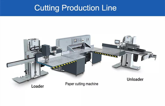 Cortadora del papel de la guillotina/cadena de producción automáticas 45 ciclos/minuto